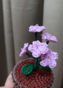Crochet Flower Pot (Forgot Me Not)