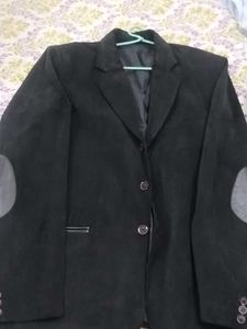 Stylish Black Corduroy Blazer