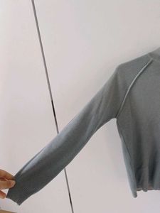 Mock Neck Sweater with Ring Detail