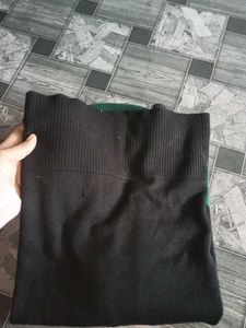 Two-Tone Turtleneck Sweater