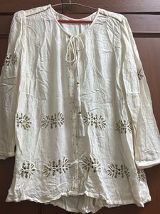 Boho Embroidered Tunic Top