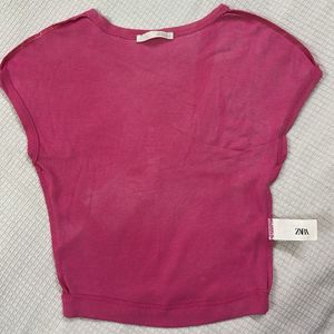 Zara Hot Pink Casual Top