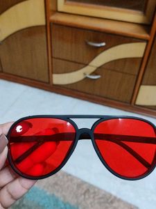 Red Tainted Glass Sunglasses