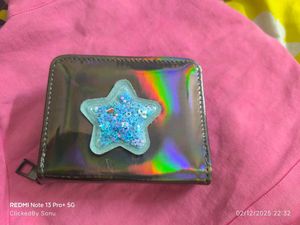 Grab Sale% Star Shimmer Wallet for Kids(1 pc multi