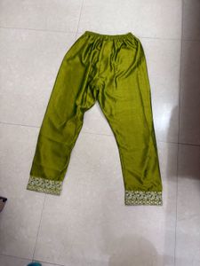 Green Embroidered Kurta Set