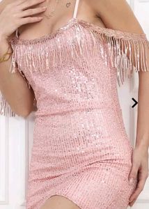 Sparkling Pink Sequin Party Dress