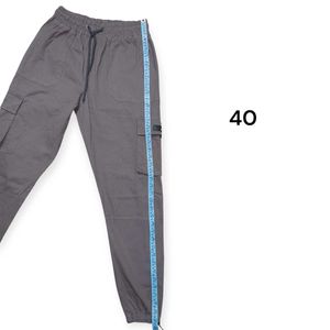boohooMAN Charcoal Grey Cargo Jogger – Men’s