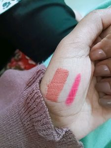 Combo Lipstick,One Liquid Nude Shade And Matt Pink