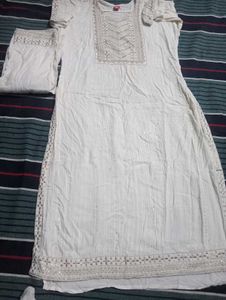 White Embroidered Salwar Kameez Set
