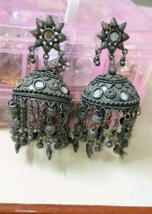 Vintage Silver Jhumka Earrings