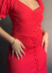 Chic Red Midi Dress