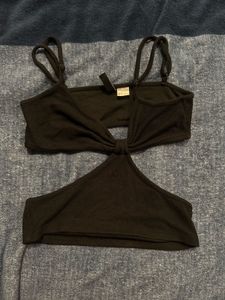 Black Cutout Top