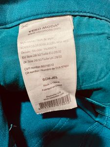 Denim Trousers:Teal Blue:Vero Moda