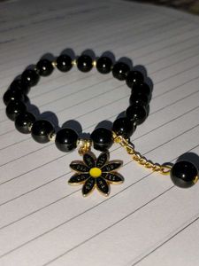 Black Beaded Bracelet