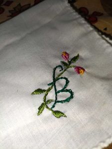 Self Embroidered Handkerchief 🌷💗✨