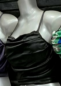 satin cowl neck top