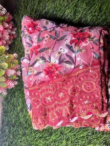 saree with stitched blouse