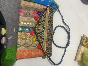 Embroidered Clutch, Medium Size.