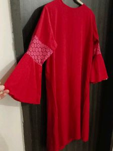 Red Bell Sleeve Dress