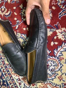 Black Leather Driving Loafers