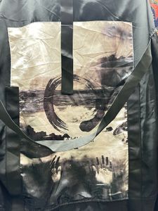 Black Bomber Jacket with Straps