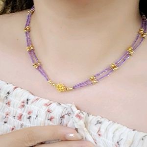 Lavender Handmade Beads jwellery set 🪻
