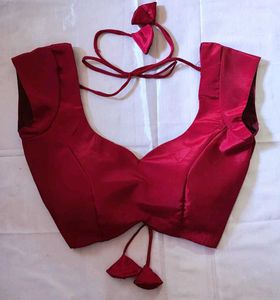 Padded Drawstring Mini Sleeve Blouse