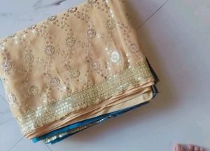 Beautiful Blue Colored Saree.💙