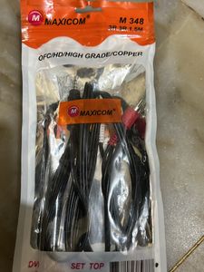Aux Jack To 3 Rca Male Cable 1.5 Mtr
