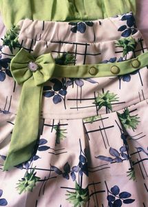 Pale Green With White Skirt