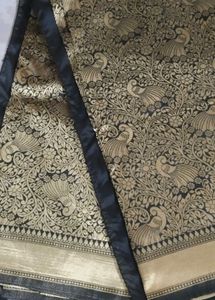 Black Banarasi Silk Saree....