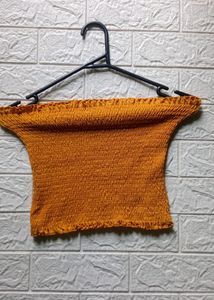 Mustard Strapless Top