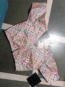 Embroidered with mirror work