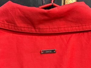 Red Trench Coat - Size Medium