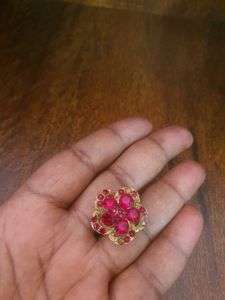 Red Stone Ring Expandable