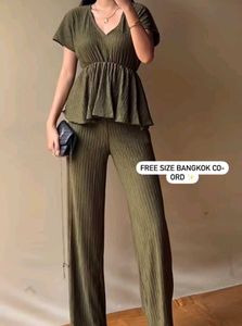 Bangkok Imported Co-ord Set In Olive