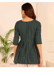 Green Peplum Top