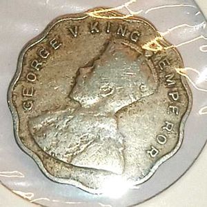 Rare George V 1918 2 Annas &amp; 1929 1 Anna Coin Set