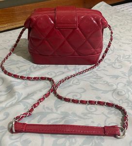Red Quilted Handbag