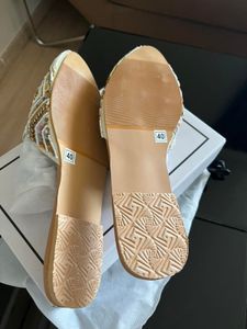 Embellished Flat Sandals - Mules