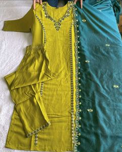 Kurta Pant With Dupatta Set