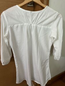 Embroidered White Top