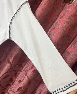 White Embroidered Kurti