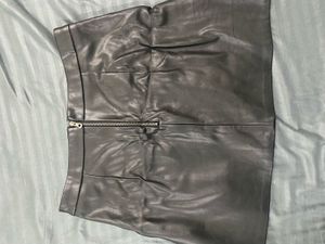 Black Leather Mini Skirt measured and for clubs an