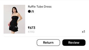 Black Ruffle Tube Dress