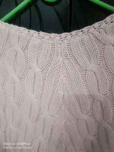Pink Buttoned Ponchu
