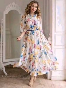 Floral Chiffon Maxi Dress