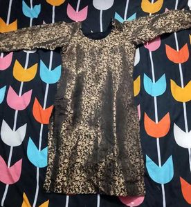 Golden  Black Kurta Royal Elegance in Every Thread