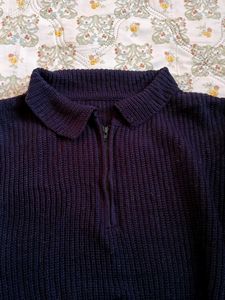 Navy Blue Knit Sweater