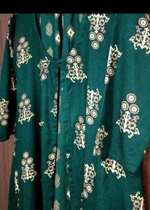 Libas Green Printed Leyered A-Line Kurta